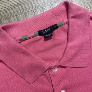 J. CREW Mens Size XL Golf Polo Shirt Pink Short Sleeve 100% Cotton